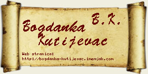 Bogdanka Kutijevac vizit kartica